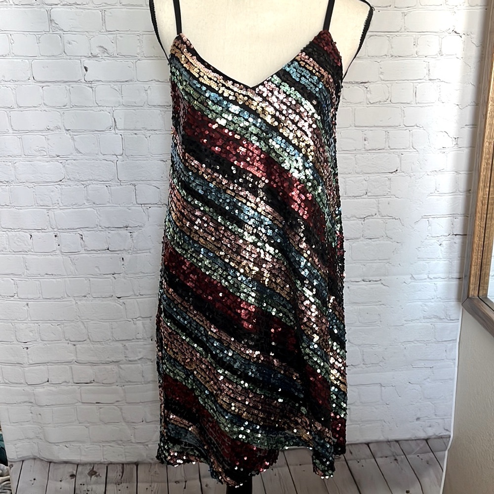 As U Wish | Colorful Sequin Dress | Large